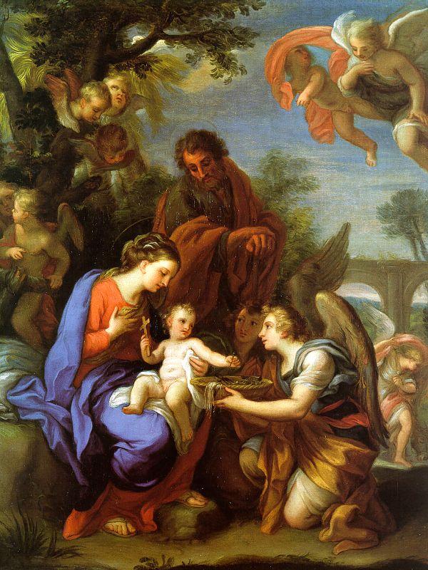 Chiari, Giuseppe The Rest on the Flight into Egypt oil painting picture